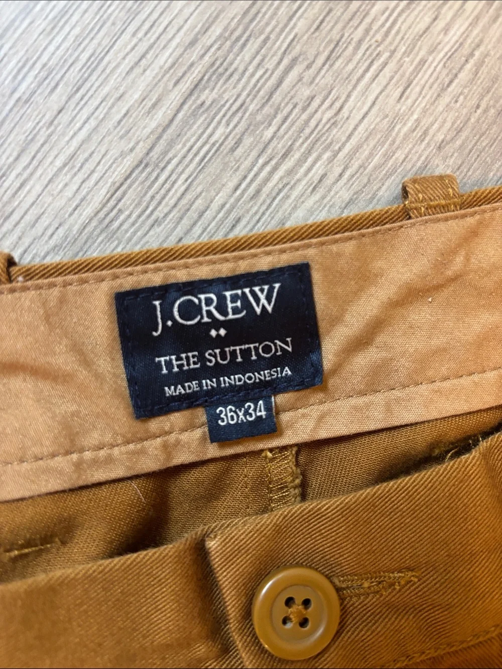 J. Crew Men's Chinos in Warm Tan